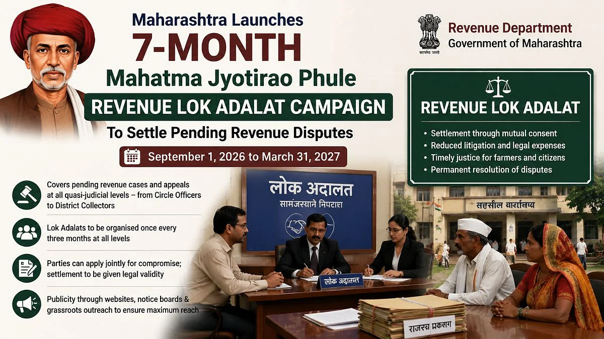 Maharashtra Launches 7-Month Mahatma Jyotirao Phule Revenue Lok Adalat Campaign To Settle Pending Revenue Disputes