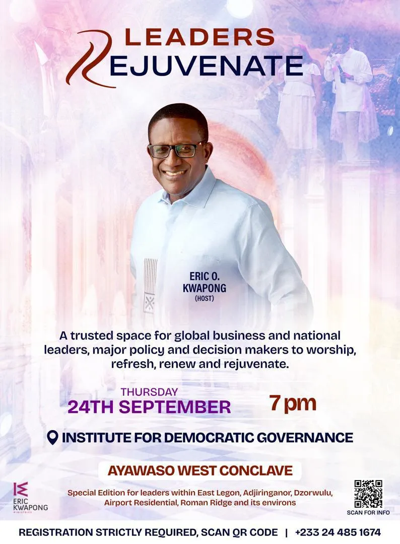 Eric Kwapong Ministries expands leadership renewal vision with ‘Leaders Rejuvenate’ launch