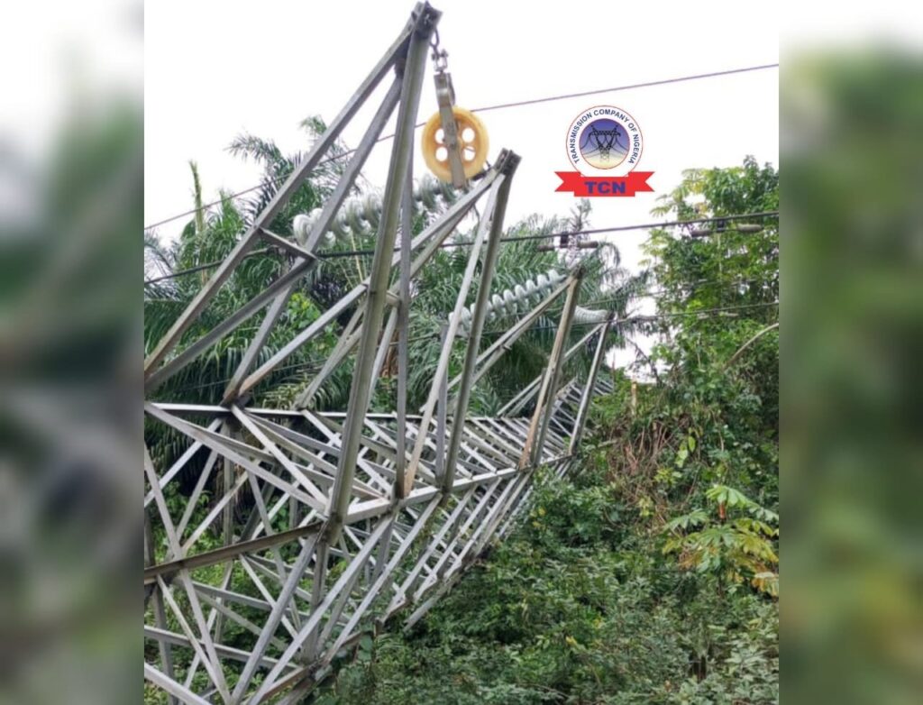 TCN reports collapse of five power towers in Akwa Ibom as vandals invade transmission lines