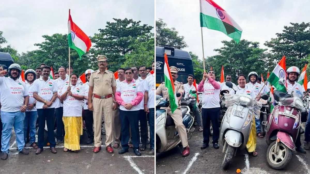 Kalyan School Organises Tricolour Bike Rally Under Har Ghar Tiranga Campaign Ahead Of I-Day