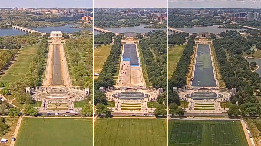 As Trump's reflecting pool mess unfolded, a camera captured it all