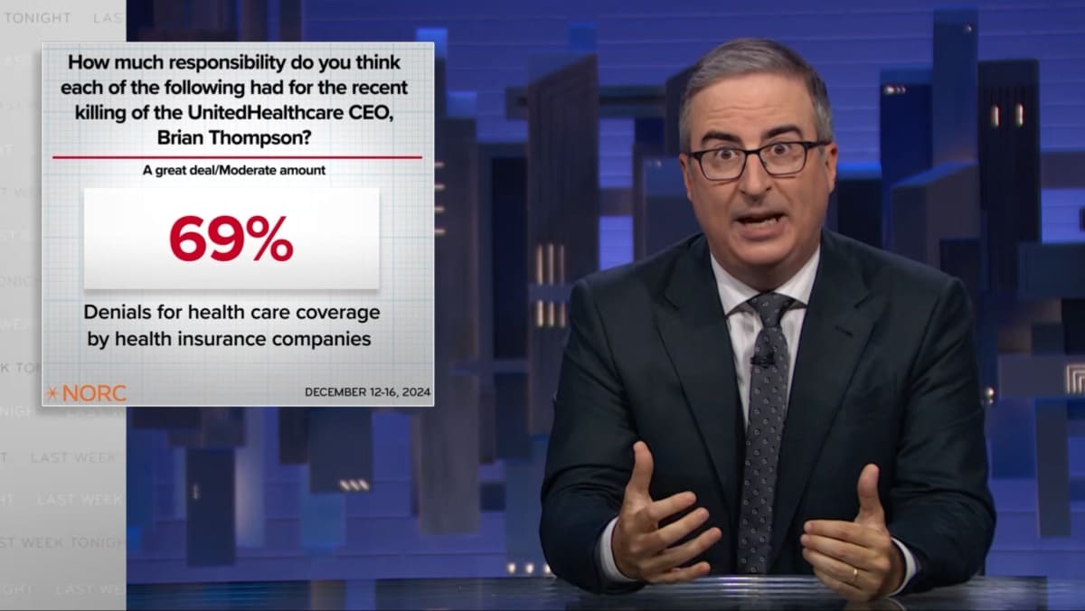 John Oliver preps viewers for Luigi Mangione's sentencing by eviscerating UnitedHealth Group