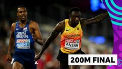 Hughes takes silver as Ansah wins 200m gold