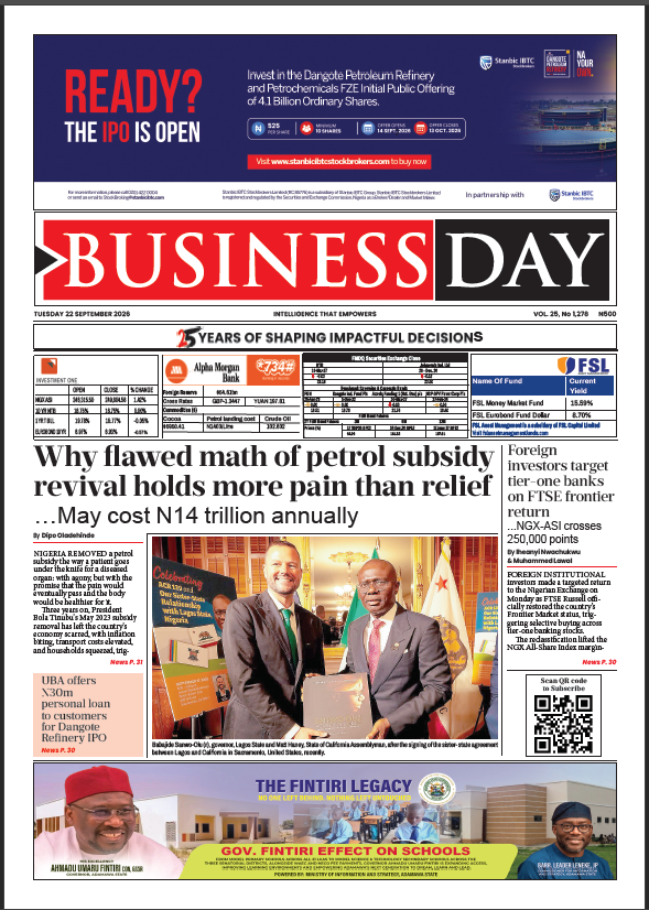 BusinessDay 22nd Sep 2026