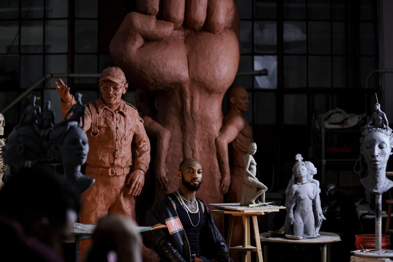 US sculptor Austen Brantley exhibits at CICA Museum in Gimpo