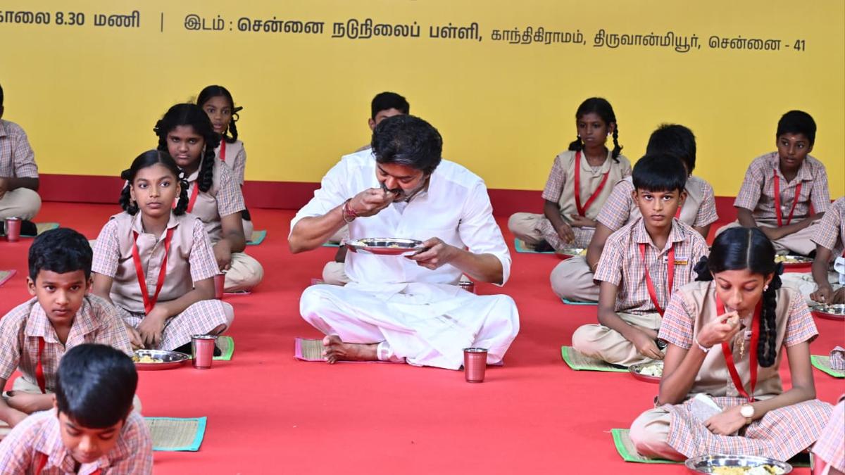 CM Vijay launches expanded Perunthalaivar Kamarajar Breakfast Scheme