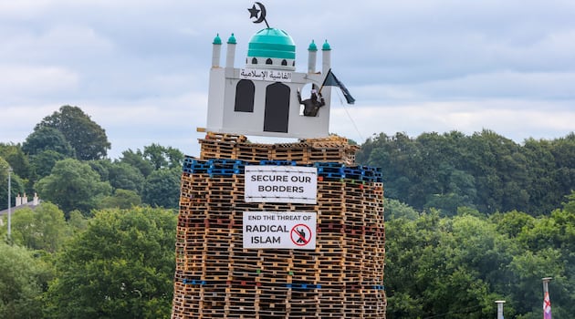 Tree surgeon accused over bonfire mosque replica burning claims he was unaware of effigy