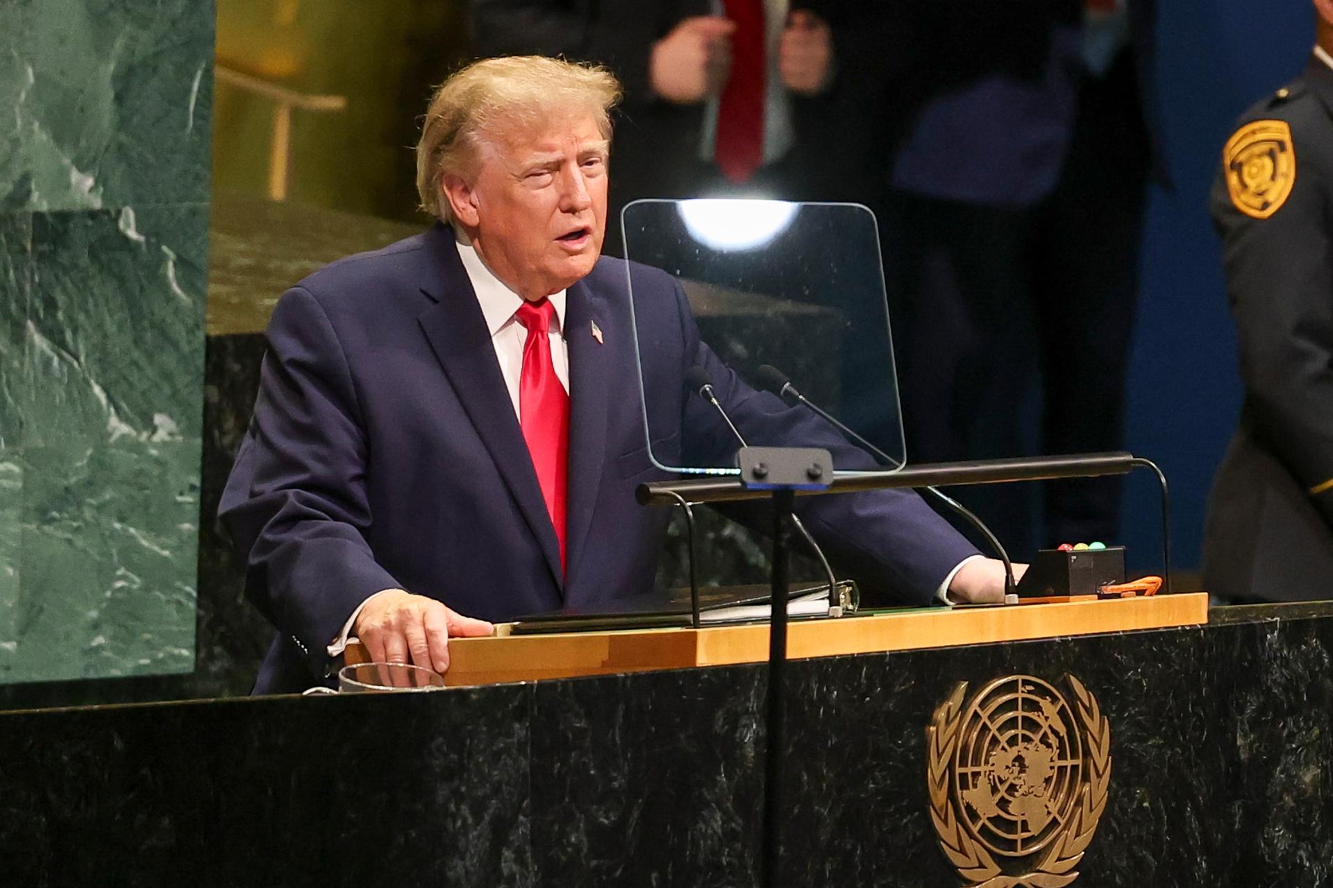 Trump makes no mention of N. Korea while touching on Iran, AI, other key issues