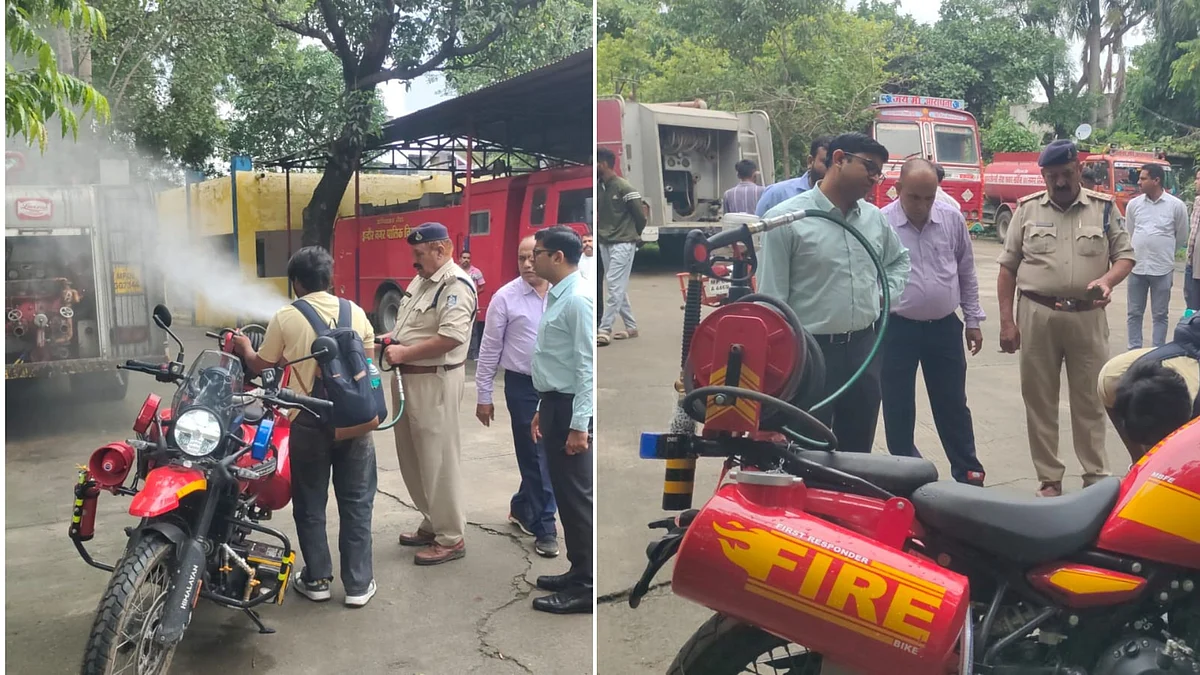 Indore Fire Department Adds Four Compact Fire Bikes To Reach Narrow Lanes During Emergencies