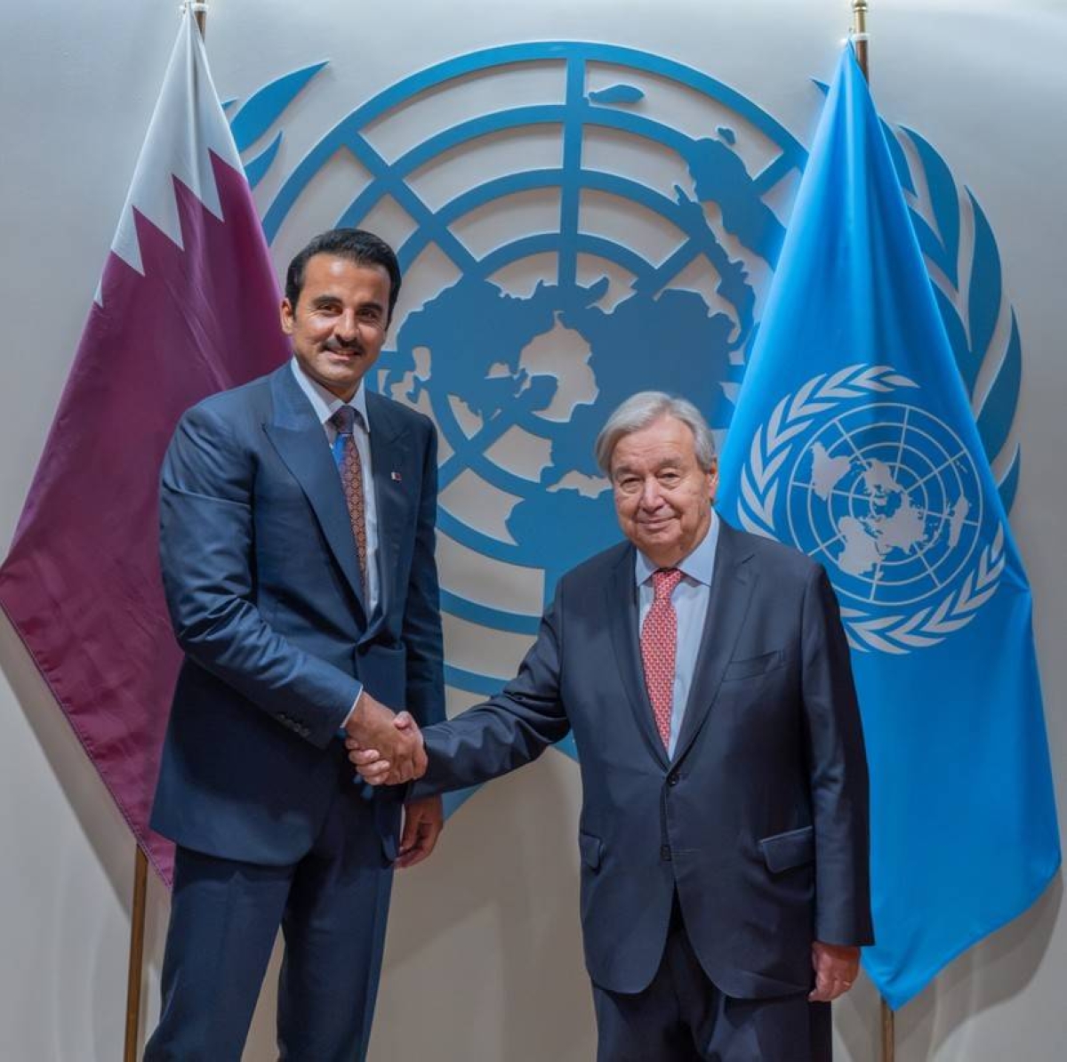 HH the Amir meets UN chief