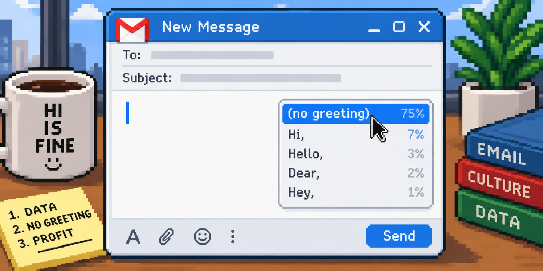 Three quarters of email begins with nothing