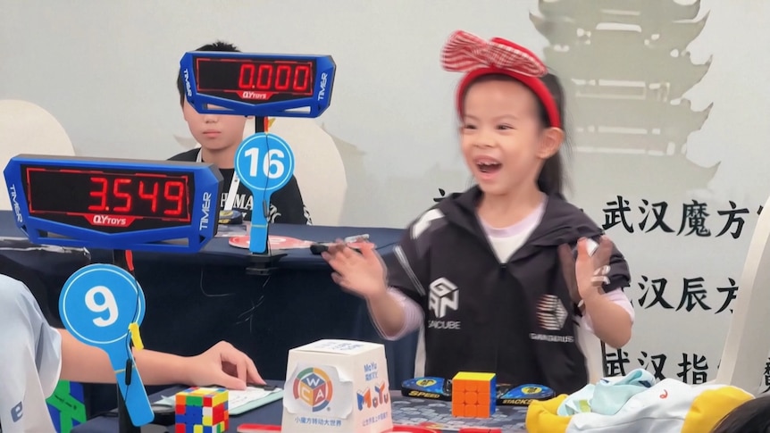 Six-year-old solves Rubik's Cube in record 4.27 seconds
