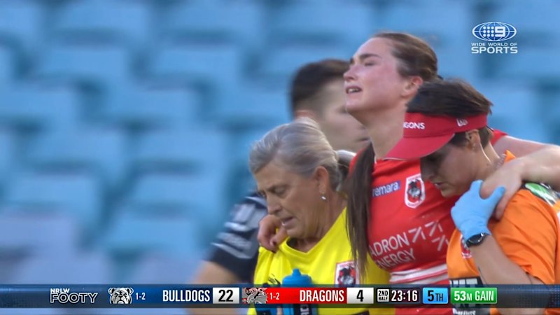 Injured Dragons enforcer in tears