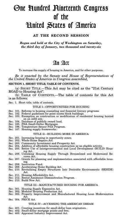 How Will the 21st Century ROAD to Housing Act Affect Housing Supply? Part II
