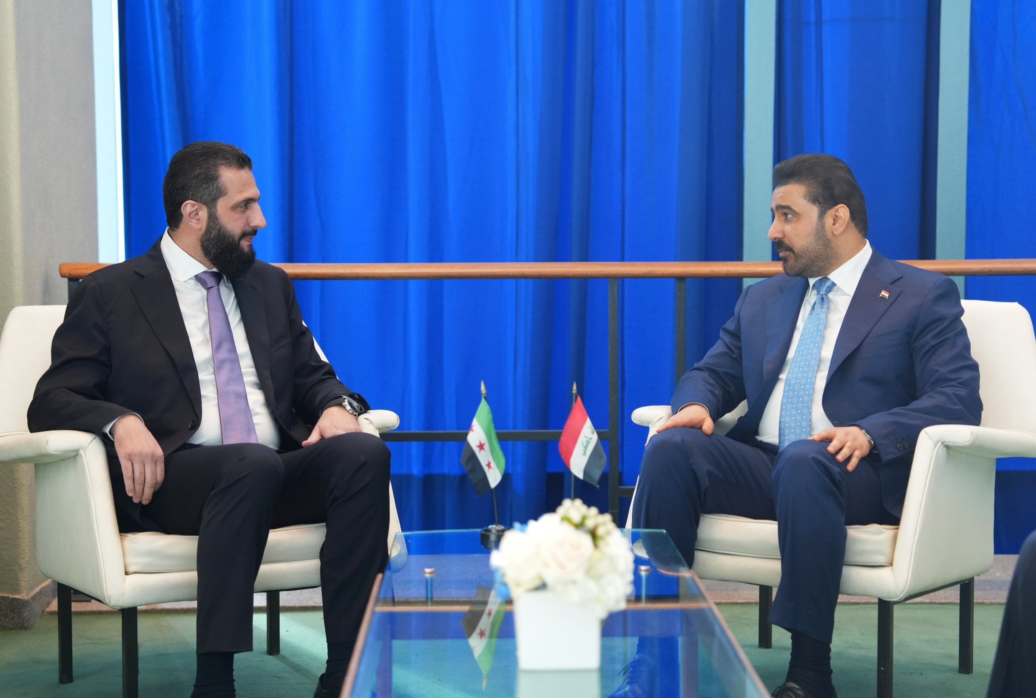 Al Shara and Al Zaidi hold first meeting as Syria and Iraq look to turn page
