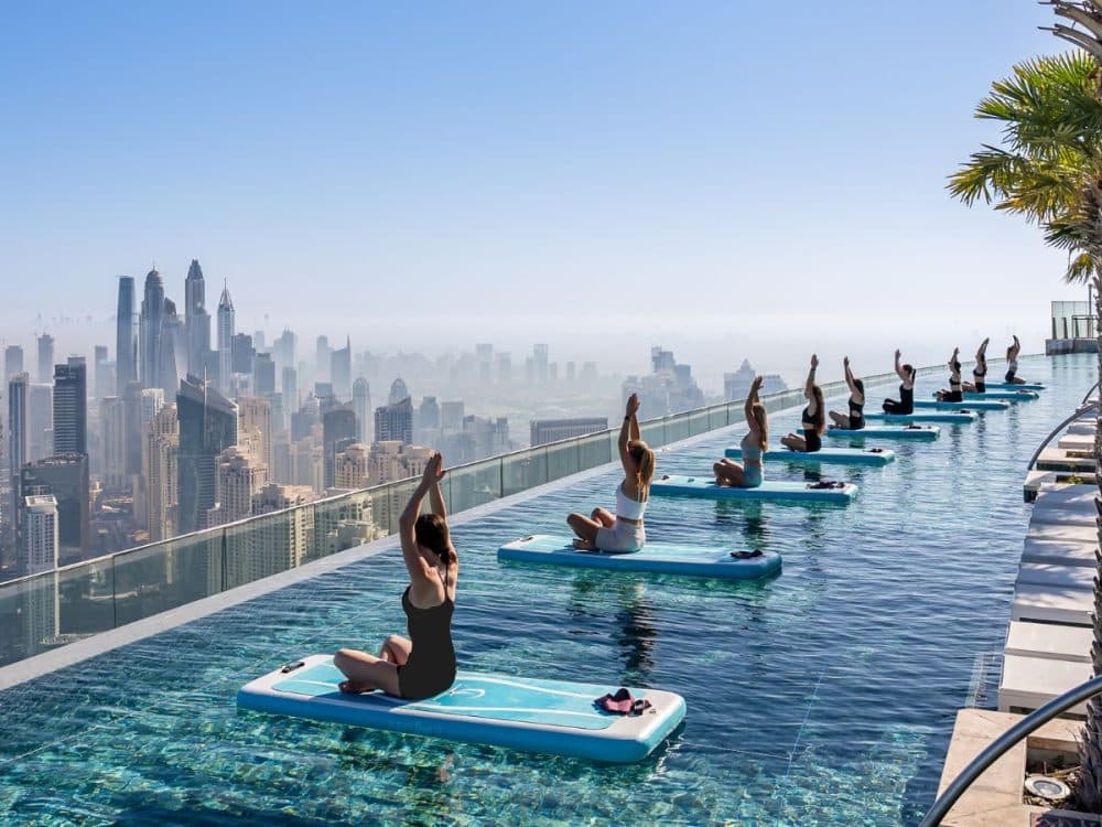 Dubai has a floating infinity pool Pilates class – here’s exactly what to expect