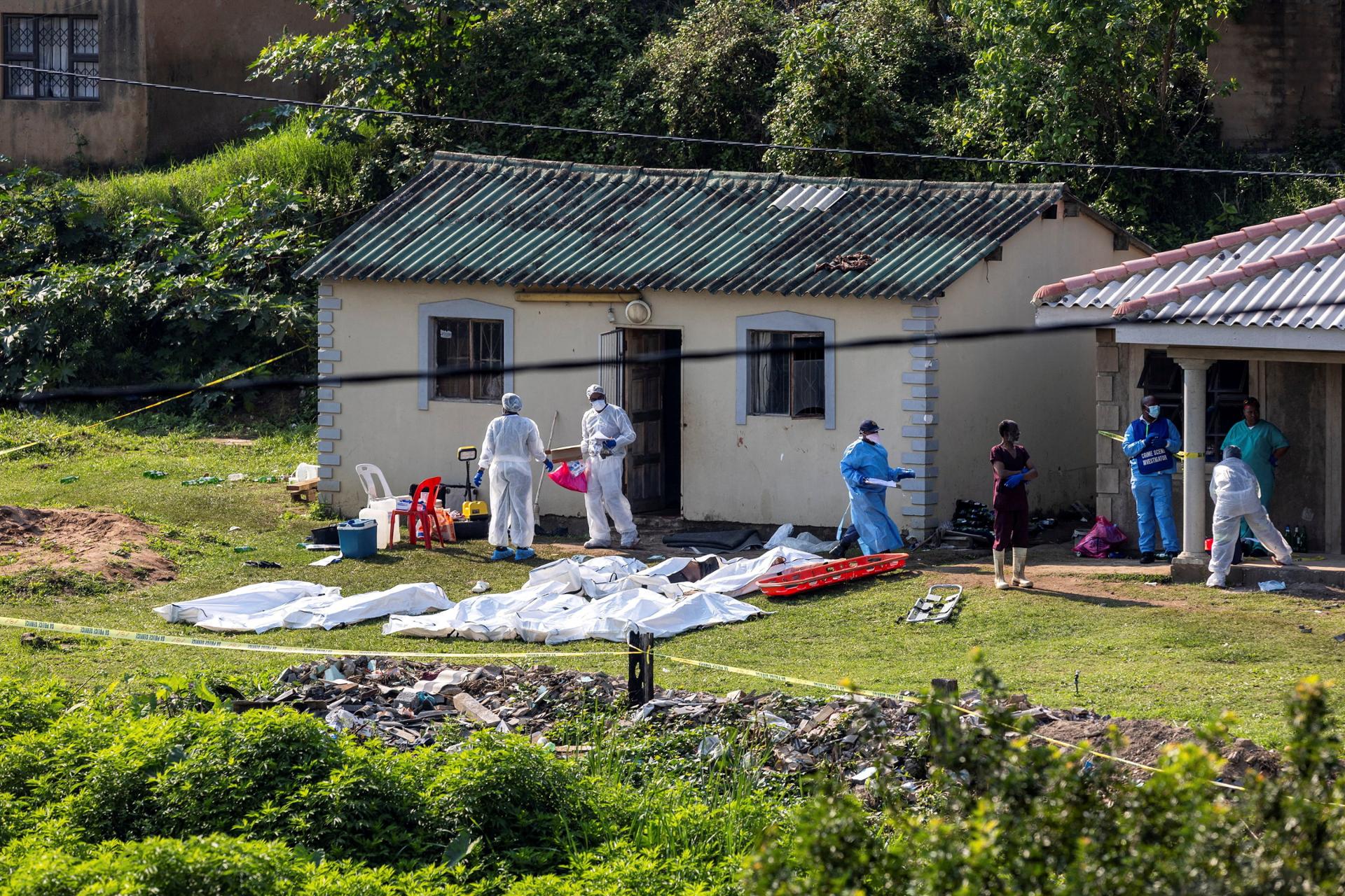 A mass shooting at a house party in South Africa kills 11, including a pregnant woman
