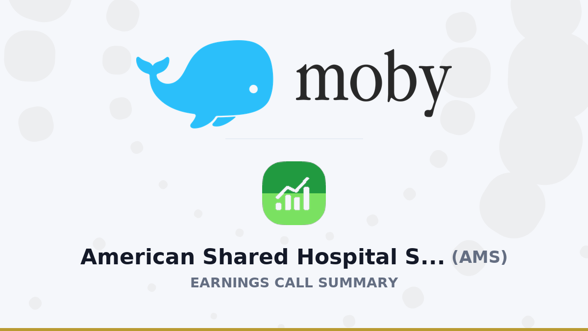 American Shared Hospital Services Q2 2026 Earnings Call Summary