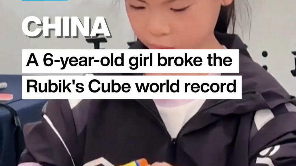 Six-year-old girl breaks Rubik's Cube world record