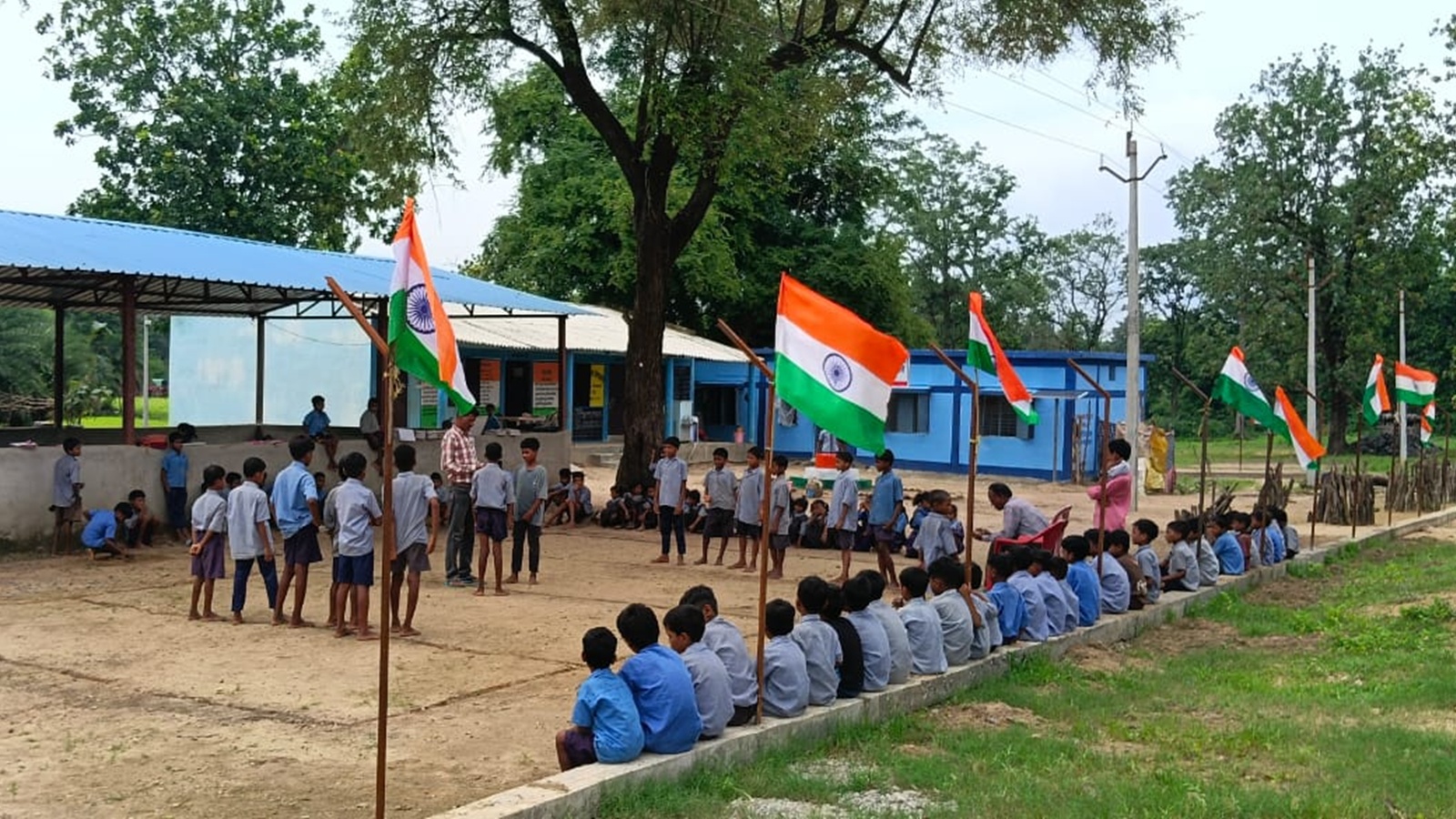 A flag goes up: After the Naxals moved out