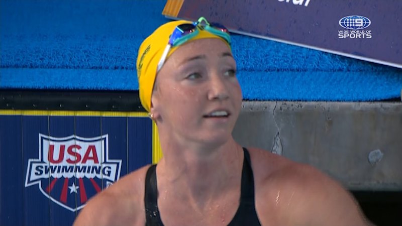 Lani Pallister beats swimming idol for gold