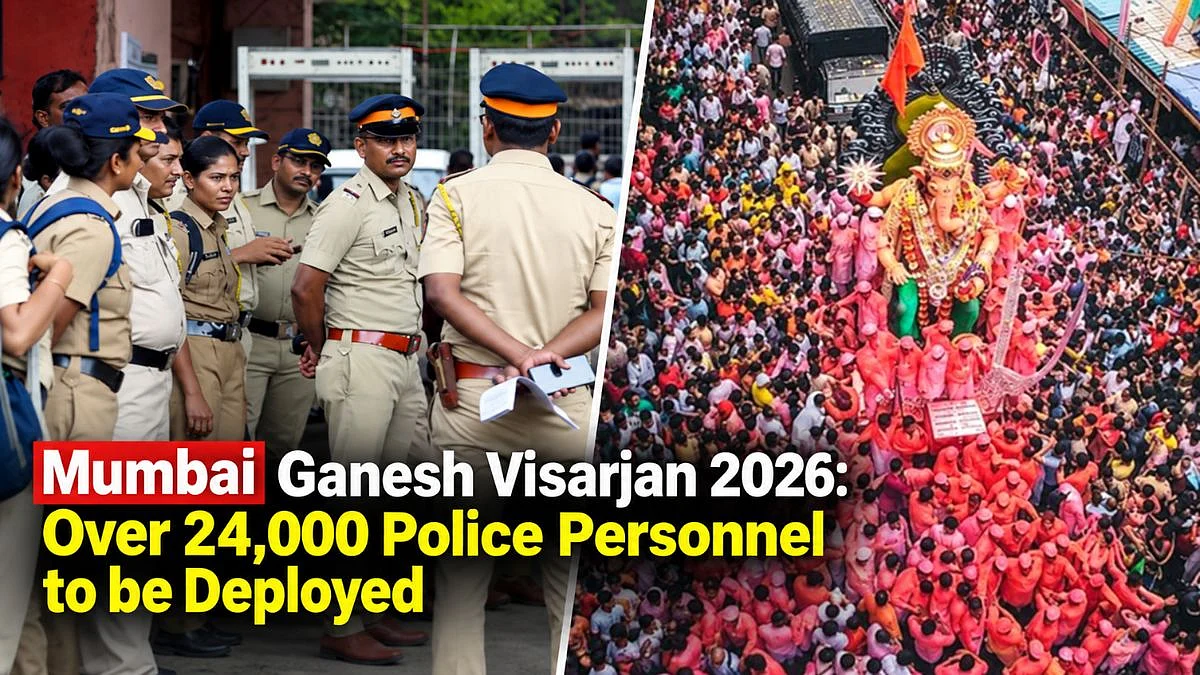 Mumbai Ganesh Visarjan 2026: Over 24,000 Police Personnel To Be Deployed Across City; AI, Drones And CCTV To Monitor September 25 Immersion