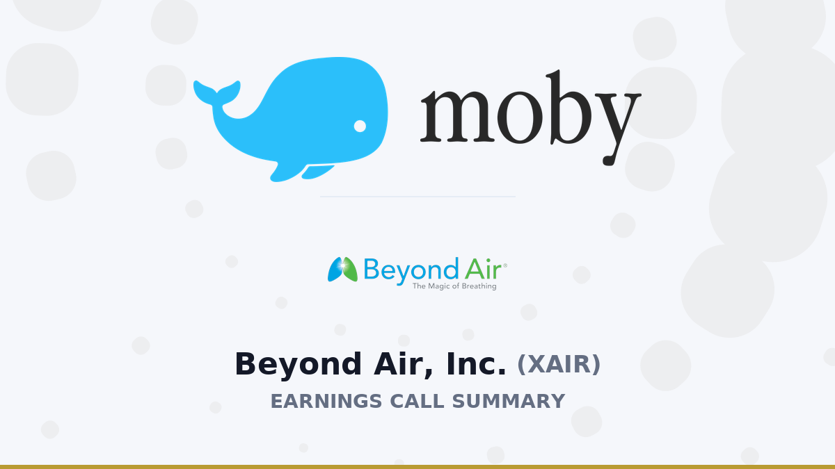 Beyond Air, Inc. Q1 2027 Earnings Call Summary