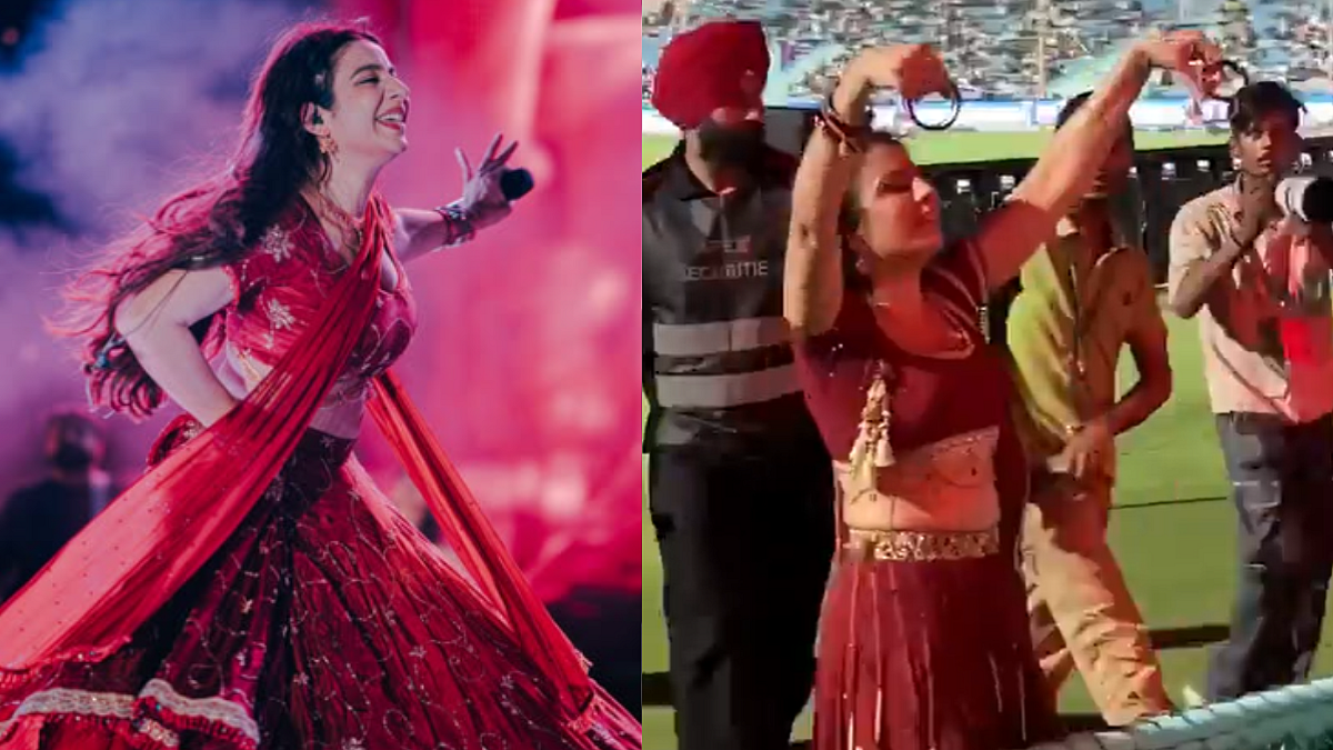 Dhurandhar Fame Singer Jasmine Sandlas Gifts Jewellery To Fans During UP T20 Season 4 Opener | Video
