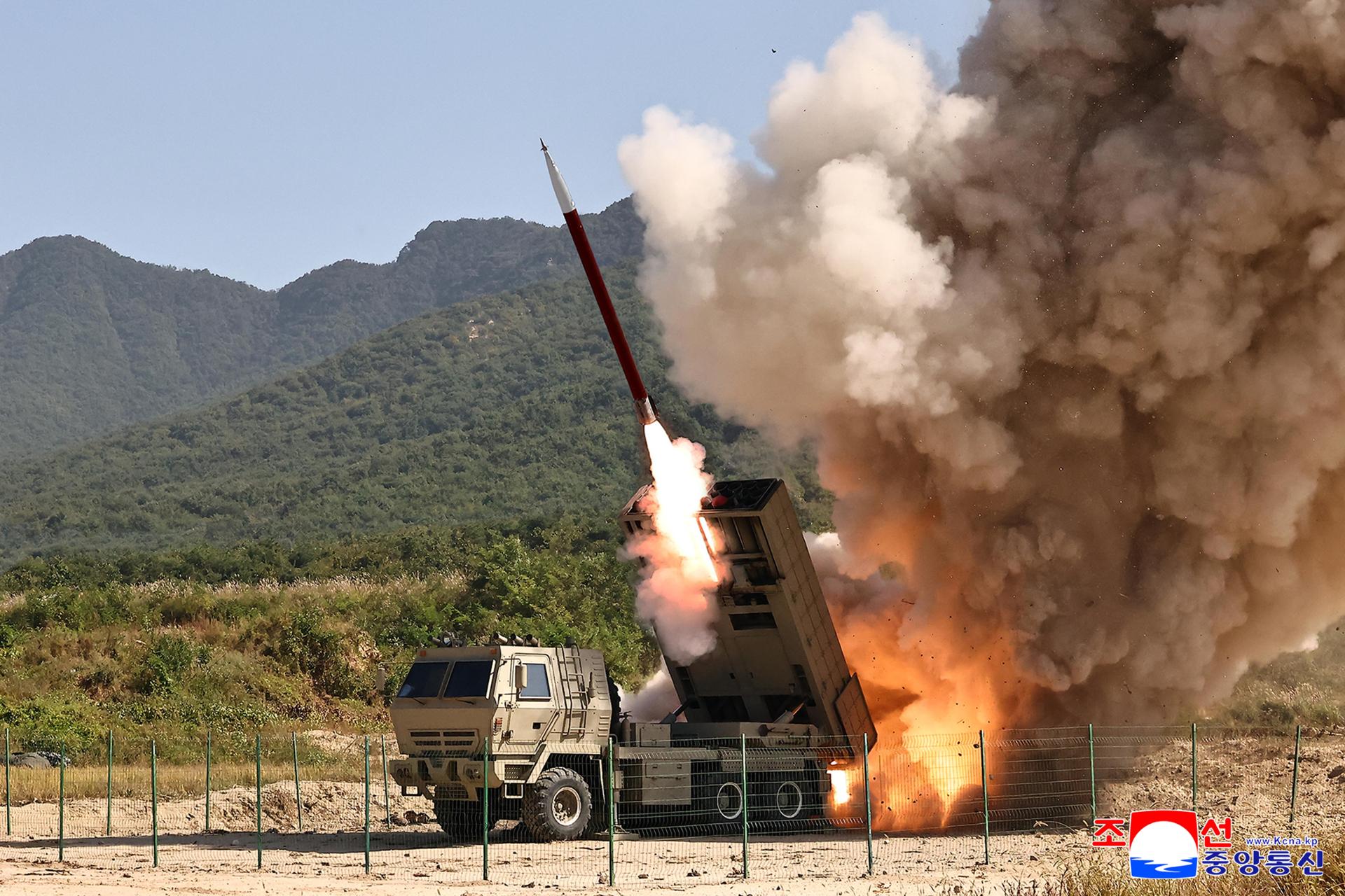 N. Korea test-fires upgraded multiple-rocket launcher shells