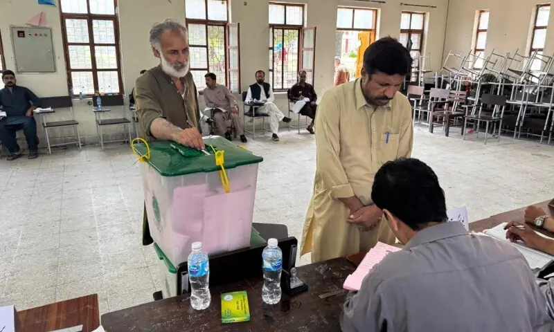 Balloting underway at 23 polling stations in 2 constituencies of AJK's Bagh district
