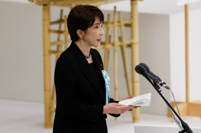 Takaichi drops ‘remorse’ in her first war memorial address