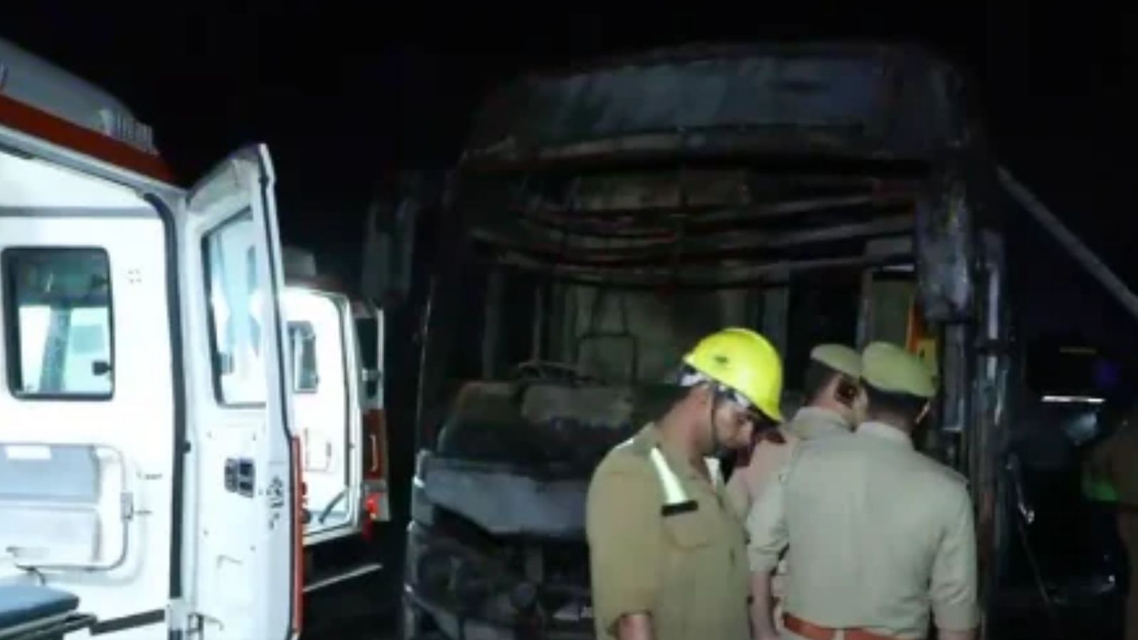 9 killed after sleeper bus catches fire on Yamuna Expressway near Greater Noida