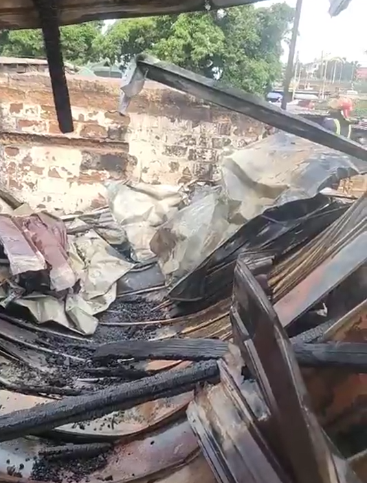 Fire destroys property at Kotobabi car spraying workshop