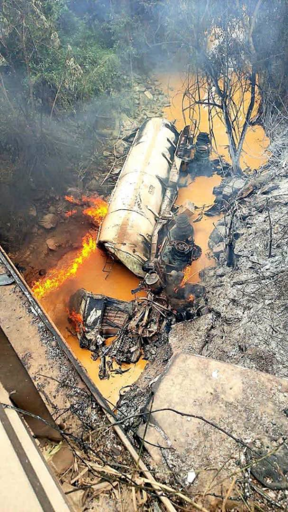 Seven casualties recorded after fiery collision on Accra-Kumasi Highway