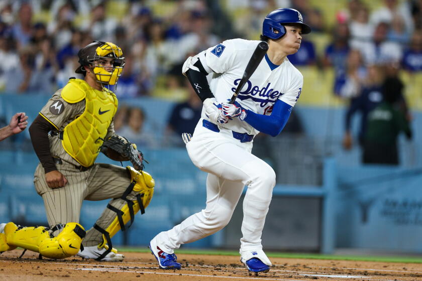 Shohei Ohtani gets a hit in his return, but Dodgers fall to the Padres
