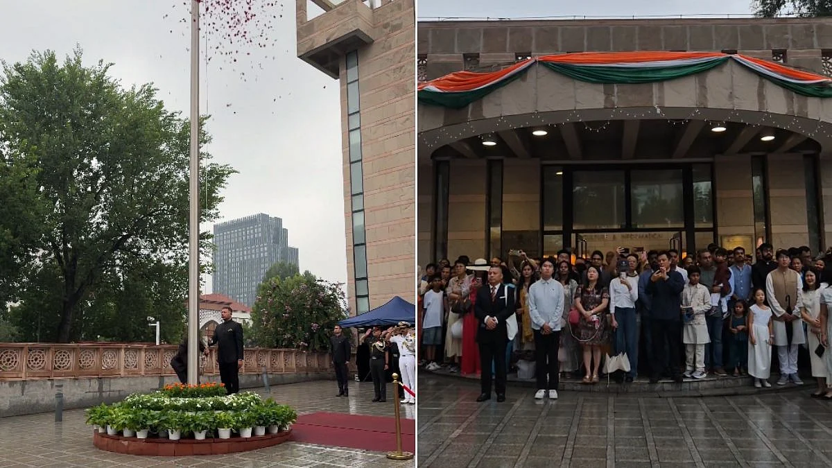 Tricolour Flies High In Beijing As Indian Envoy Vikram Doraiswami Leads 80th Independence Day Celebrations In China | Video