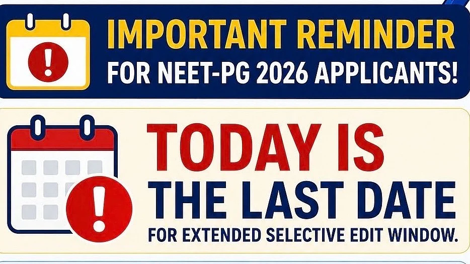 NEET PG 2026: Extended Selective Edit Window Closes Today At 11:55 PM; Direct Link Here
