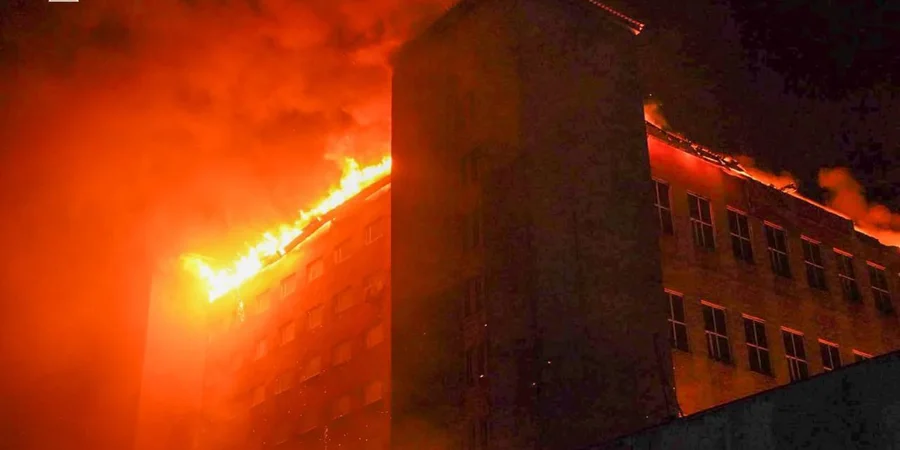Massive overnight Russian strike on Odesa damages Nova Linia hypermarket, hospital and school