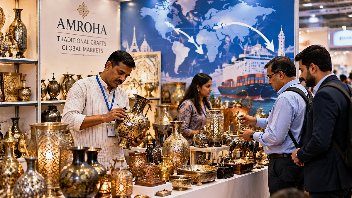Amroha's GI-Tagged Dholaks, Sev & Handicrafts To Shine At UP International Trade Show 2026