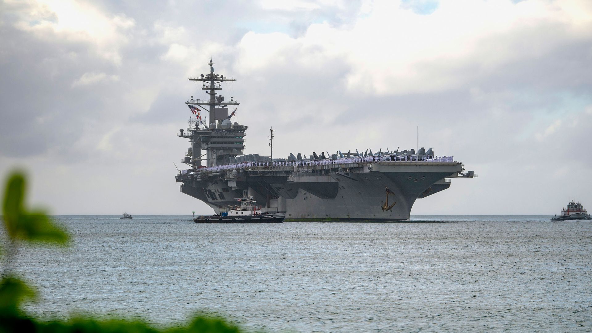 Trump dismisses concerns about conditions on US aircraft carrier