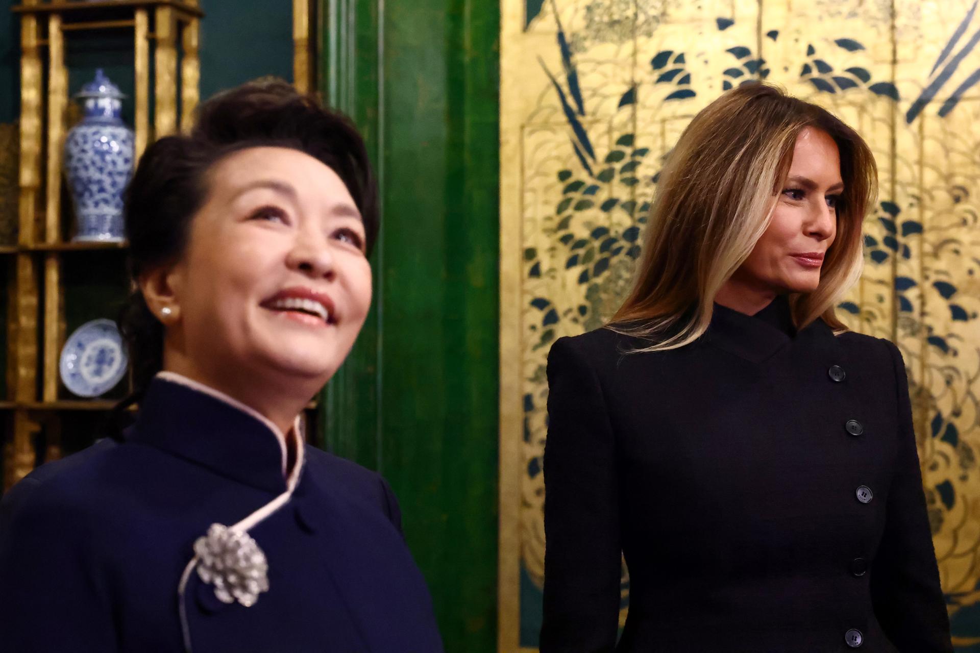Melania Trump hosts China's first lady for outing watched for diplomacy and style