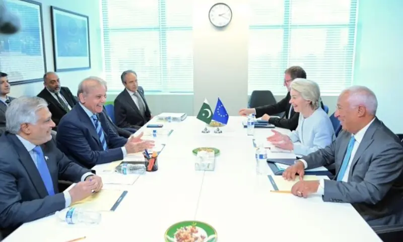 In meeting with top EU officials, PM Shehbaz reiterates commitment to continued engagement under GSP+