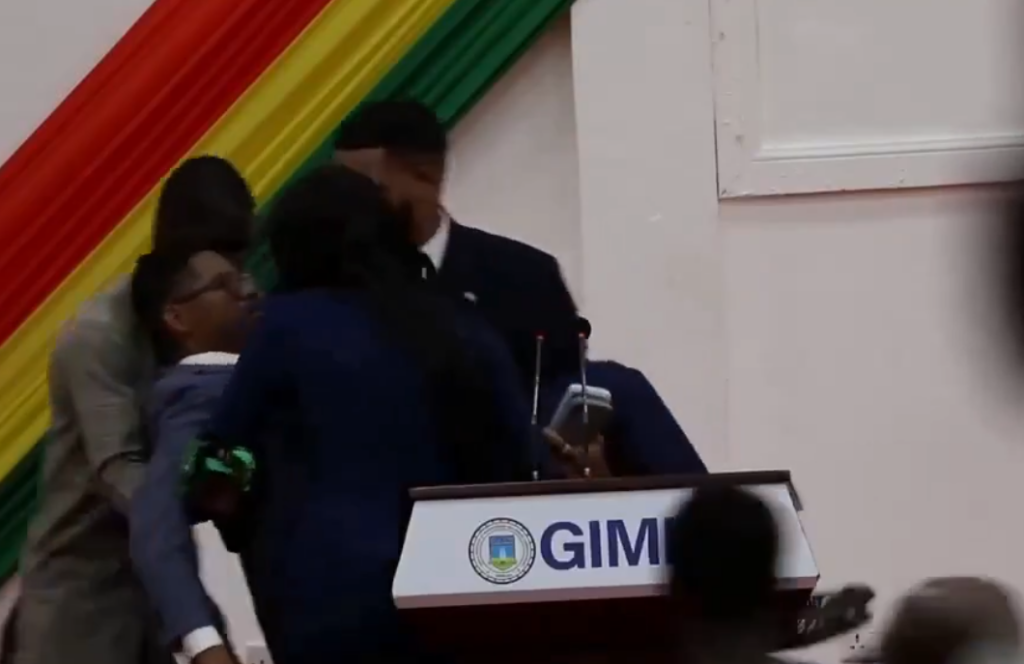 Madina MP Francis Sosu slumps while delivering speech at GIMPA