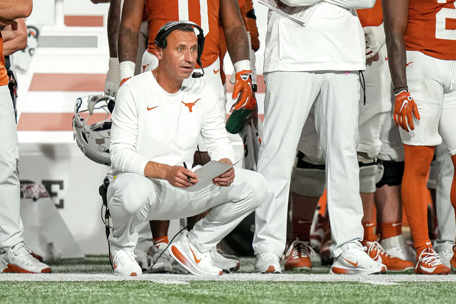 Donald Trump will attend Texas vs Tennessee football. Steve Sarkisian explains the impact.