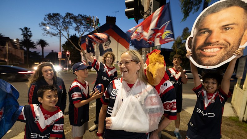‘Wouldn’t miss it for the world’: Roosters fans ready themselves for must-win final