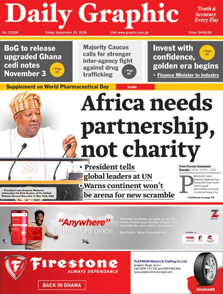 Today’s front pages: Friday, September 25, 2026