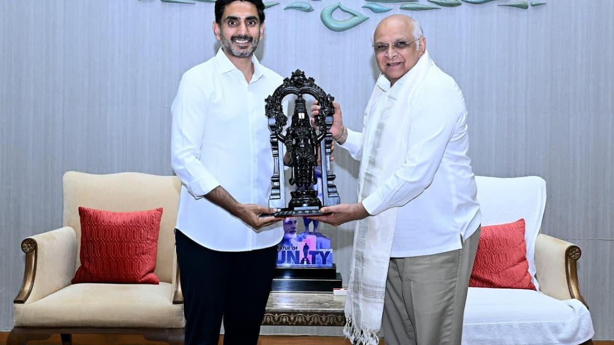 Lokesh discusses port-led development with Gujarat CM