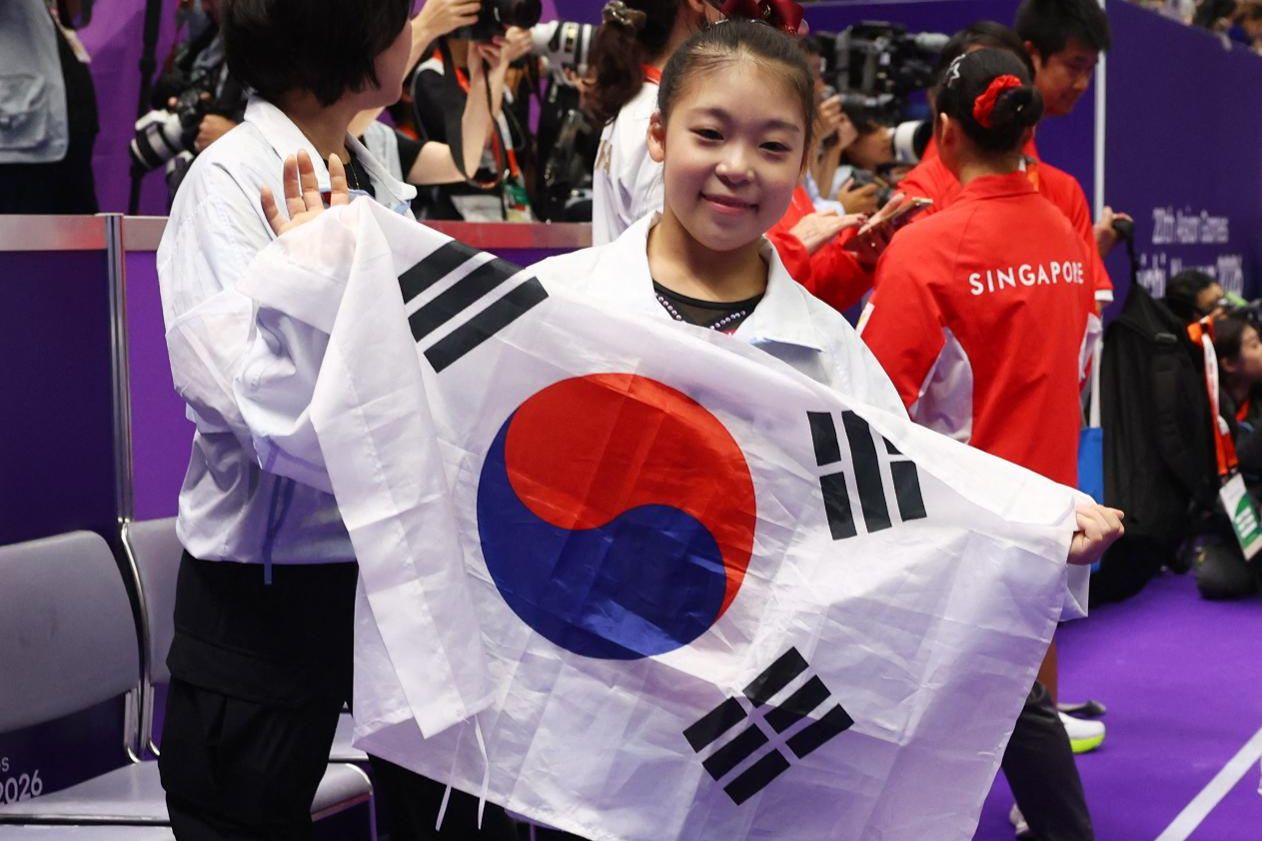 [Asian Games] S. Korea's Hwang Seo-hyun wins gold in women's balance beam at Asian Games