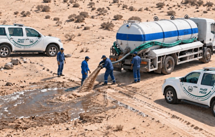 Dubai Police take action against 18 suspects accused of dumping harmful waste