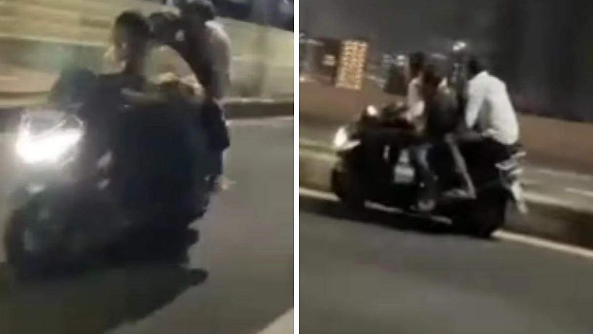 Mumbai Accident: Joyride On Eastern Freeway Ends Into Fatal Crash For 3 Youths As Speeding Two-Wheeler Rams Into Divider; 1 Killed - VIDEO